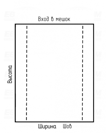 Мешок ПСД 150мкм 370x650мм фальцы 80+80мм Мешок ПСД 150мкм 370x650мм фальцы 80+80мм
