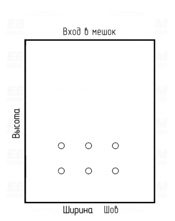 Мешок ПСД 80мкм 490x840мм пробивные отверстия
